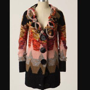NWT Anthropologie LOOPS & ANGLES CARDIGAN MULTI S by Sleeping on Snow